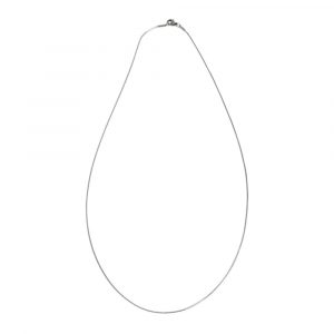 Steel Necklace with Carabiner Silver Colored (60 cm / 1 mm)