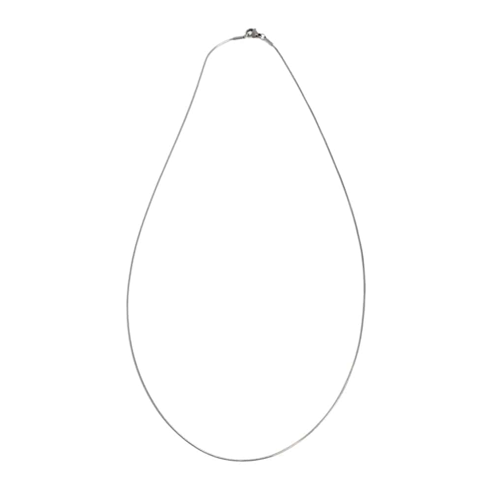 Steel Necklace with Carabiner Silver Colored (60 cm / 1 mm)
