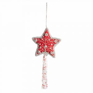 Pendant Ornament Traditional Star Red (26 cm)