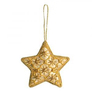 Pendant Ornament Traditional Star Yellow (17 cm)