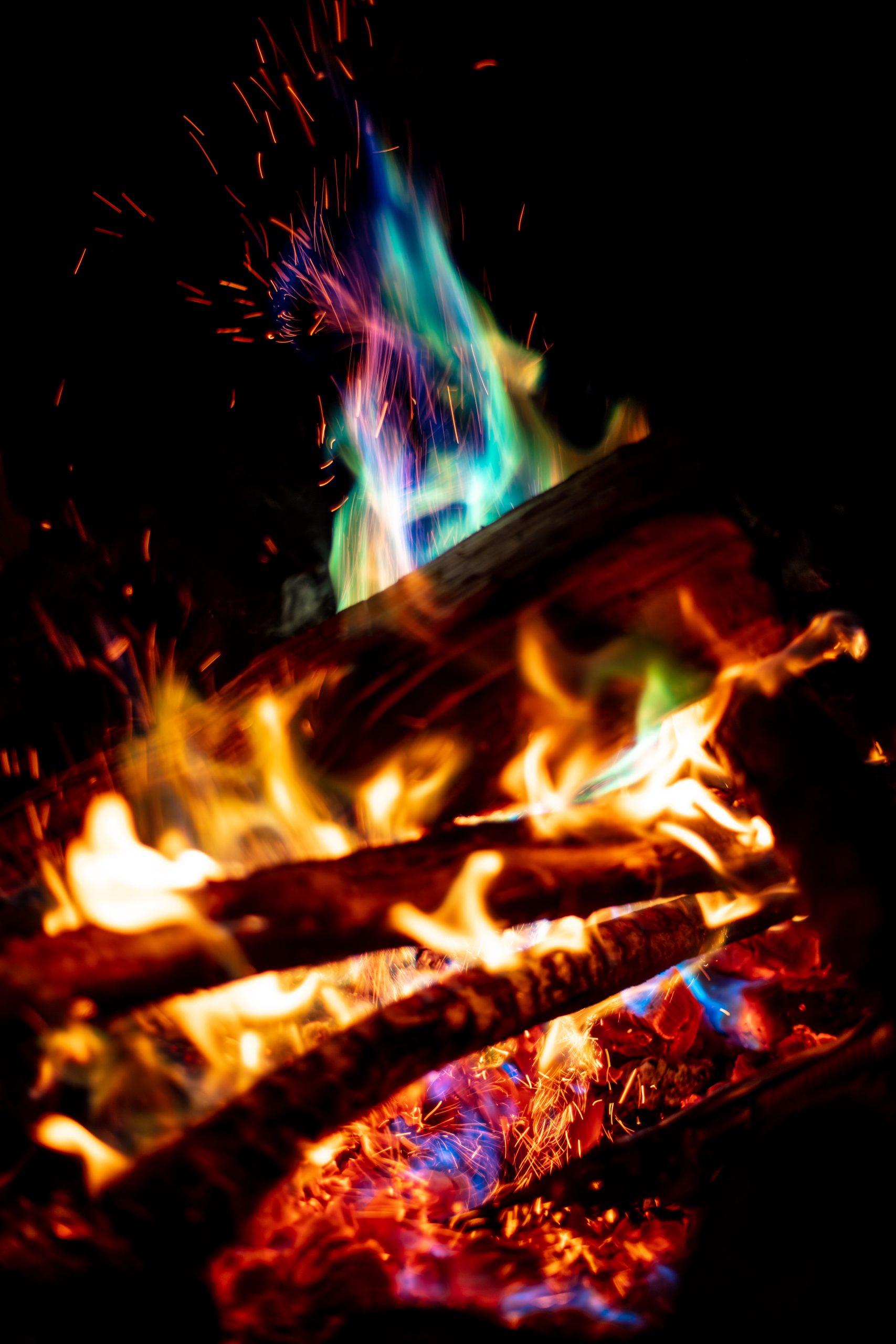 colorful bonfire holi