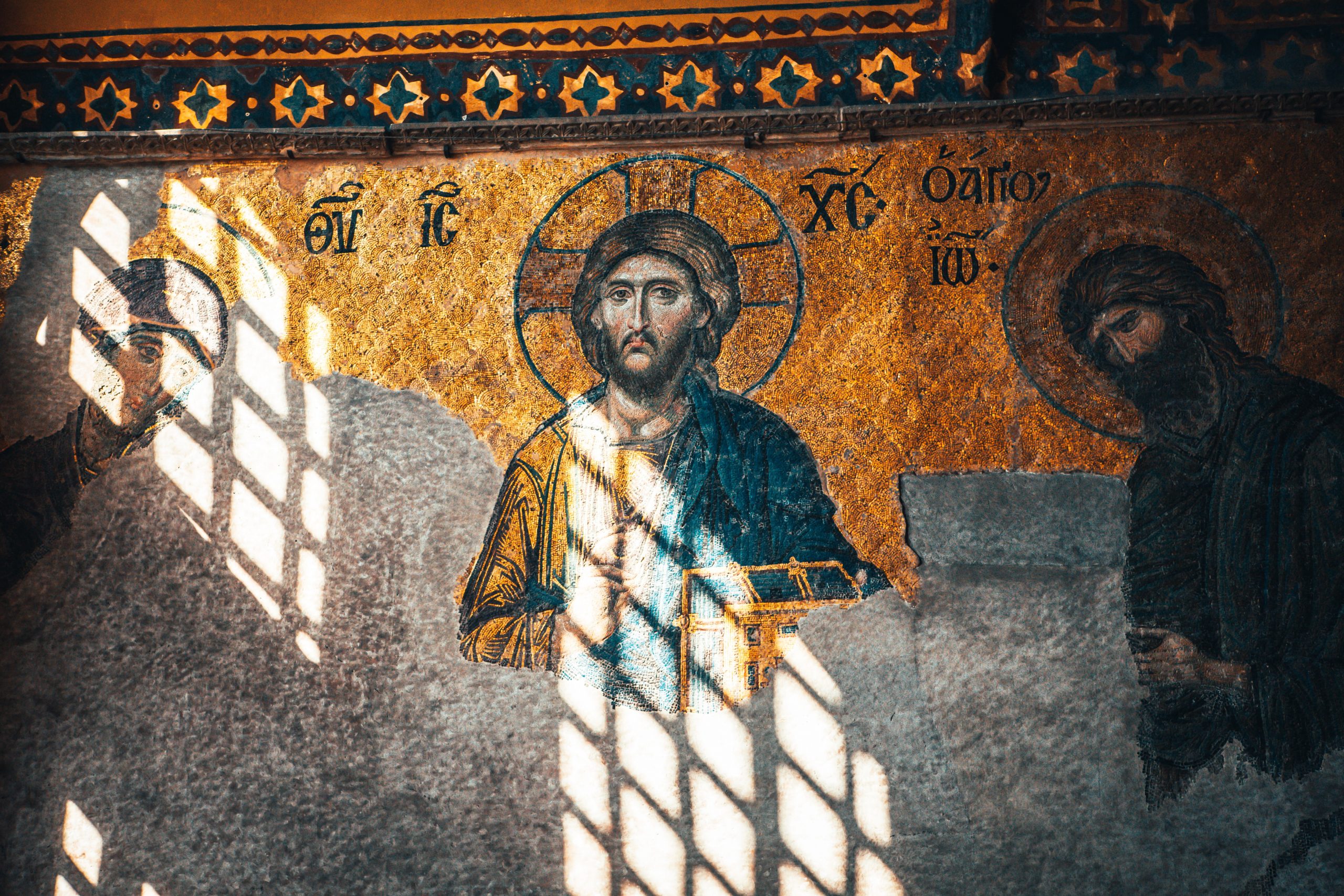 greek orthodox byzantine mosaic jesus