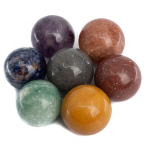 Gemstones Spheres Chakra set of 7 (35 mm)