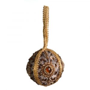 Pendant Ornament Traditional Ball Grey (15 cm)