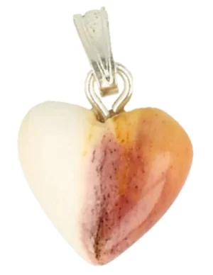 Heart-shaped Gemstones Pendant Mokaite (12 mm)