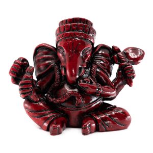 Ganesha Statue Dark Red (8.5 cm)