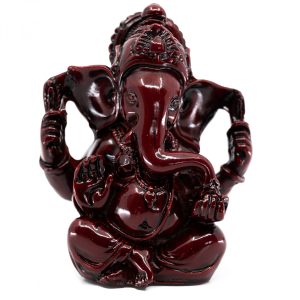Ganesha Statue Dark Red (9 cm)